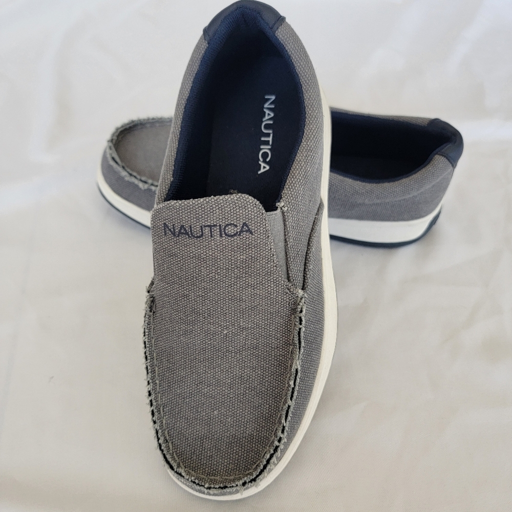 Nautica Little Boys Verdigris Casual Shoes, Grey, Size 3 Medium, New in Box!